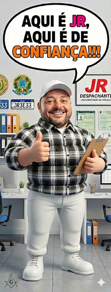 Mascote JR Despachante, aqui é de confiança